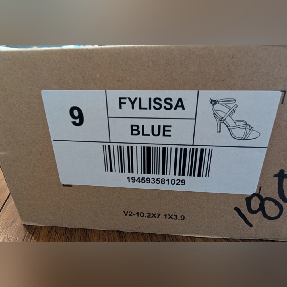 JOURNEE COLLECTION Womens Bluish-Gray Fylissa Open Toe Stiletto Heeled Sandal 9M - Picture 13 of 13